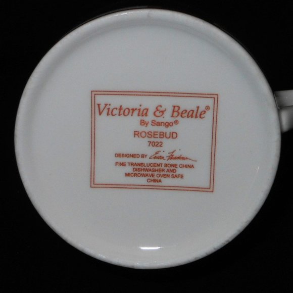 3 sets of tea cup & saucer. Victoria & Beale by Sango 7022 Rosebud - Picture 7 of 7
